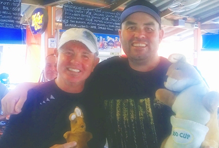 Monday’s “Roo Cup” victors, John Lowe & Dion Lane.